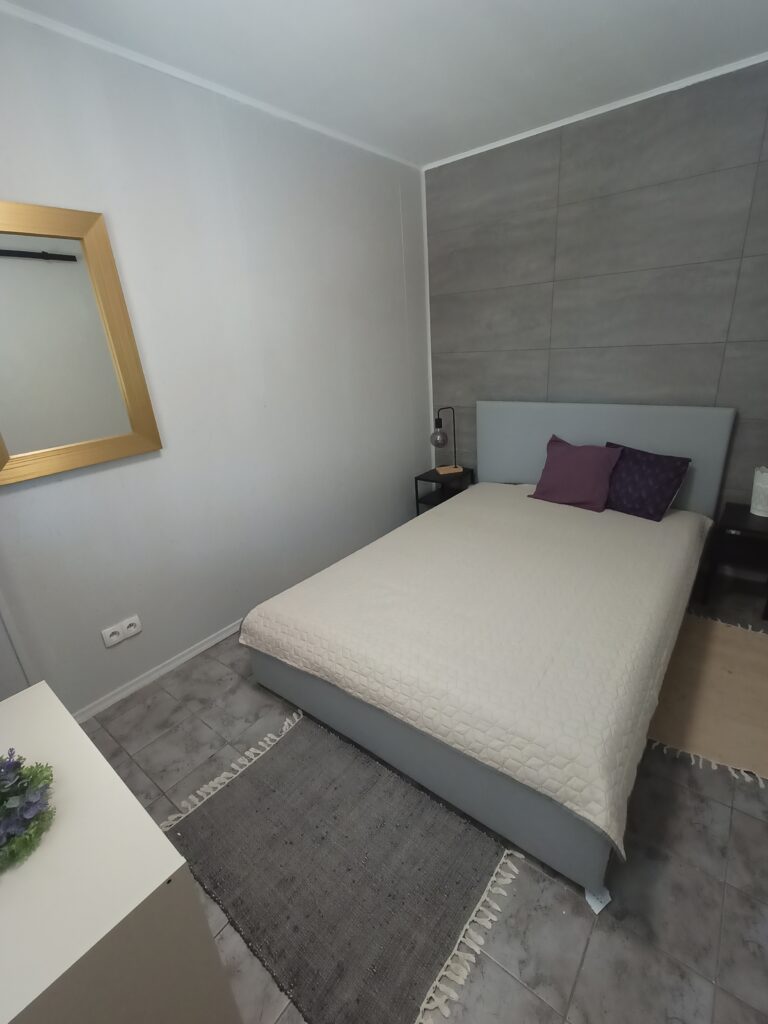 Apartament Lawendowy Skorzęcin sypialnia